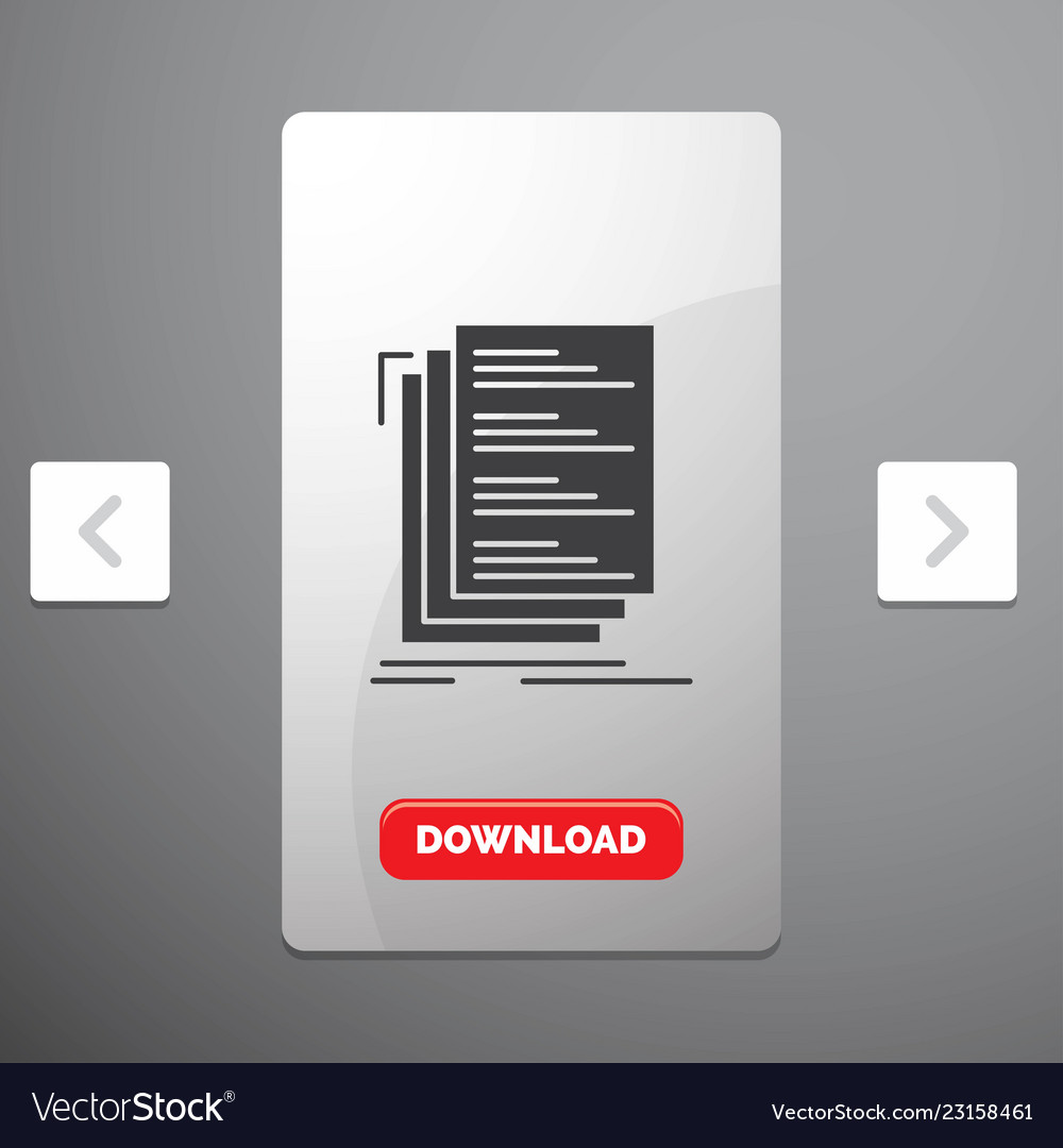 Code coding compile files list glyph icon Vector Image Code coding compile files list glyph icon