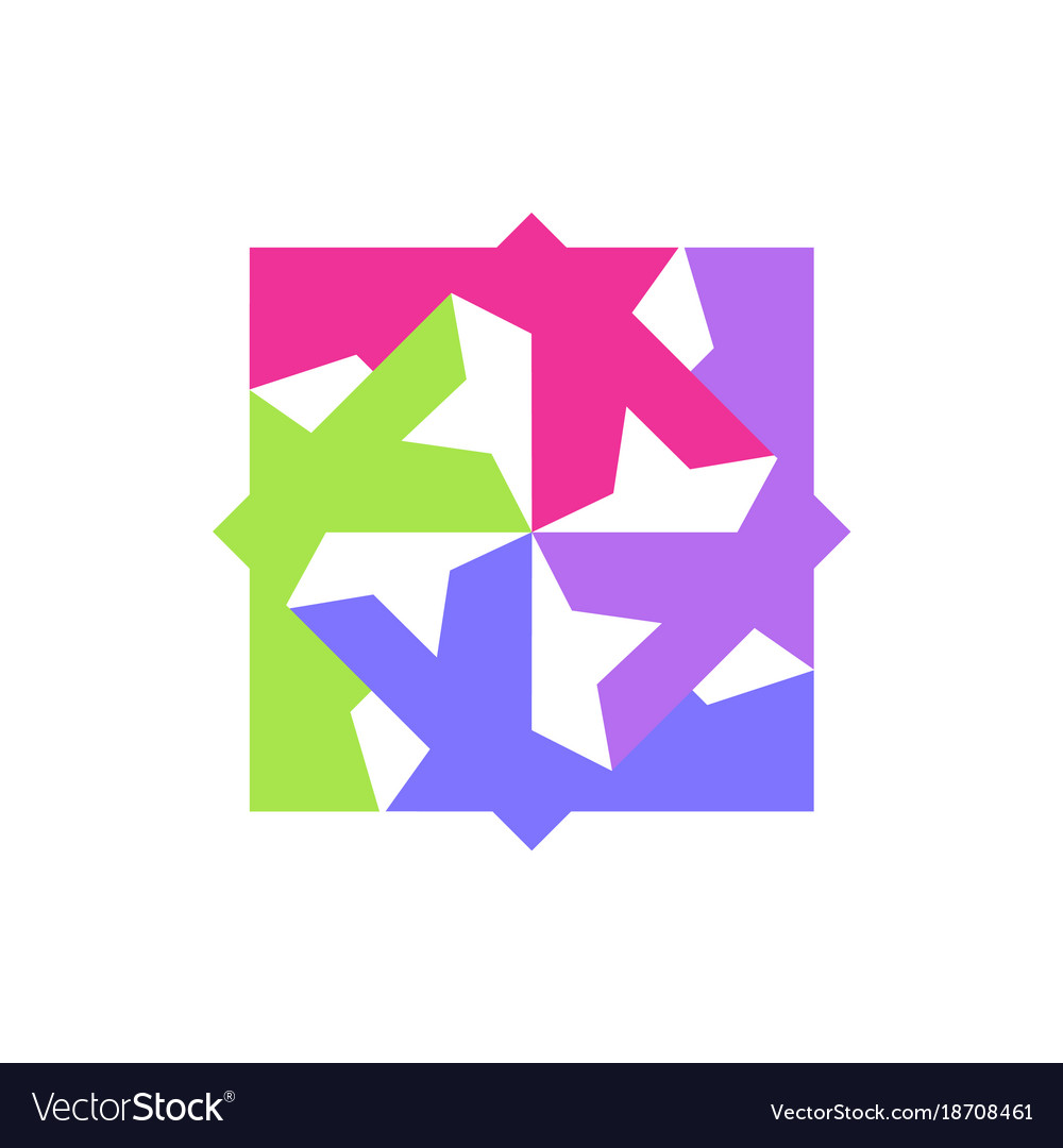 Corporate abstract geometric logo Royalty Free Vector Image