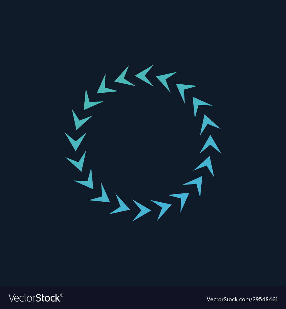 Counter clockwise arrows in circle shows vector image Counter clockwise arrows in circle shows