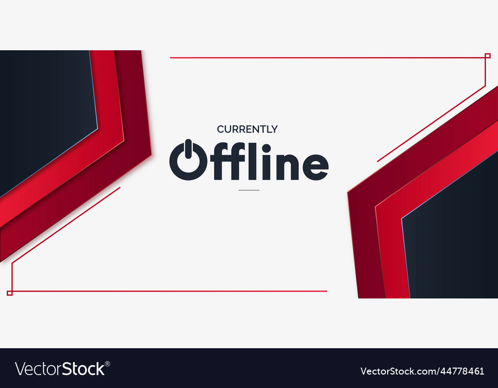 Currently offline twitch design with abstract red