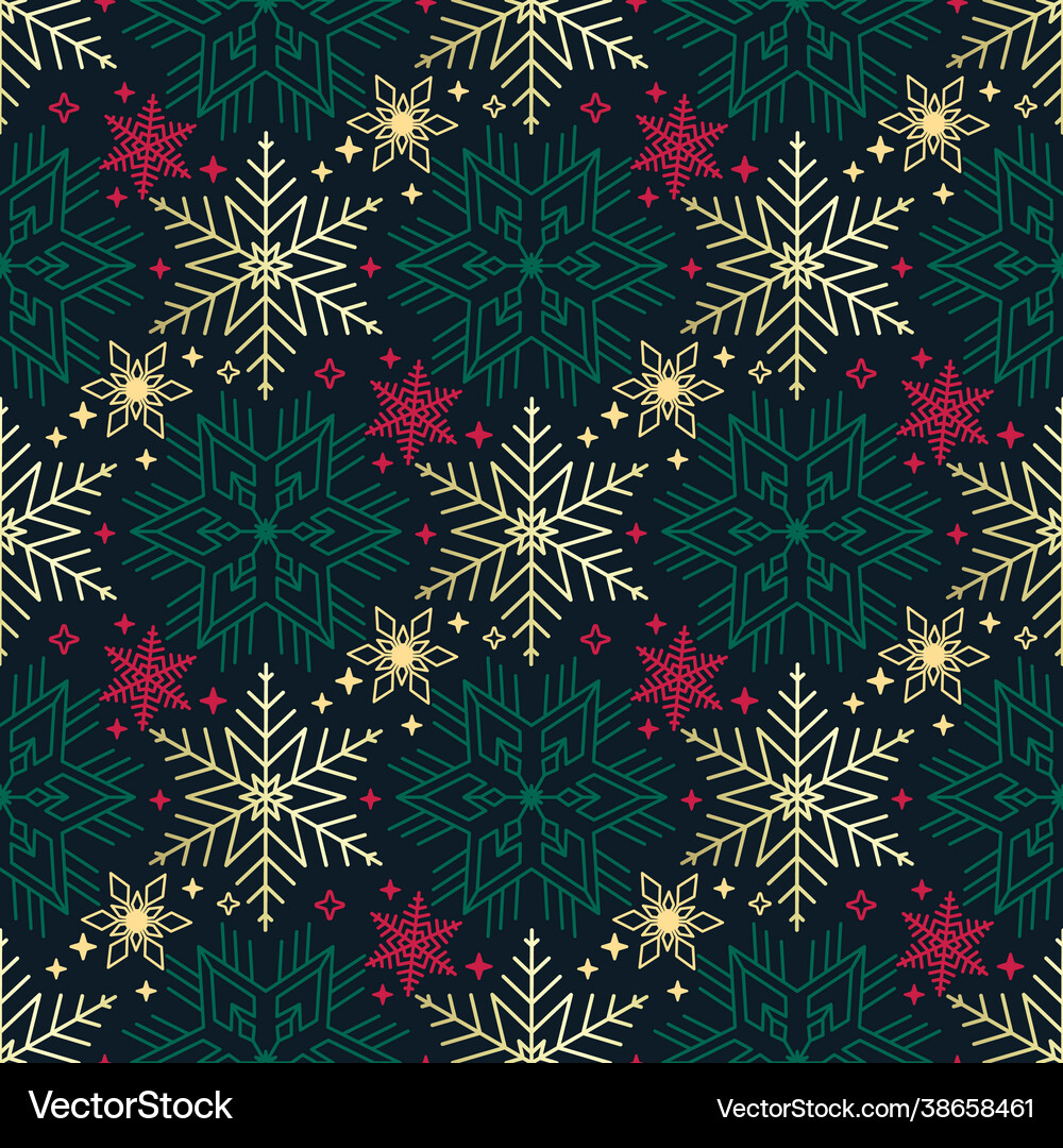 Festive Christmas Snowflake Pattern Royalty Free Vector