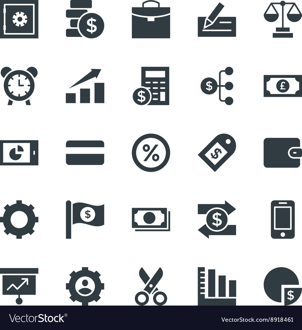 Finance cool icons 4 Royalty Free Vector Image