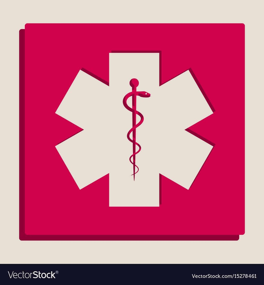 Medical symbol of the emergency or star life