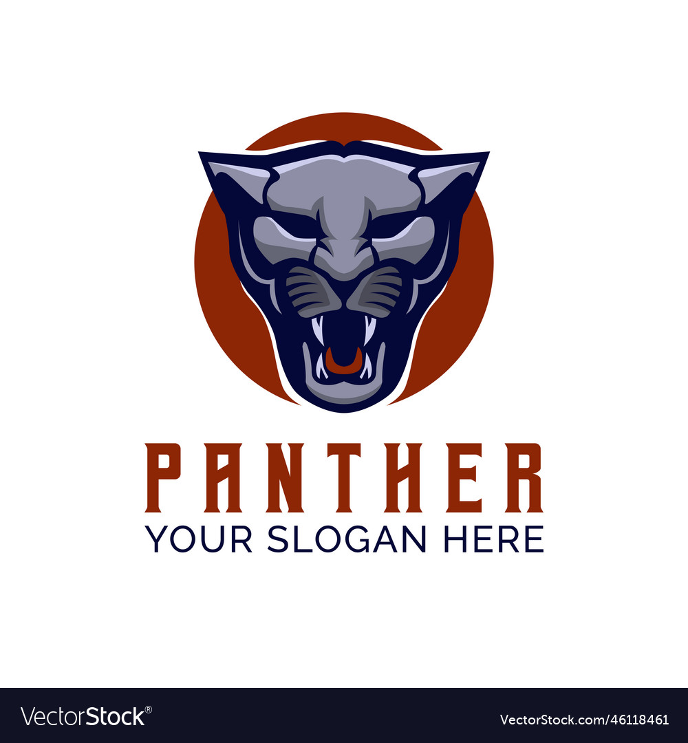 Panther logo design template Royalty Free Vector Image