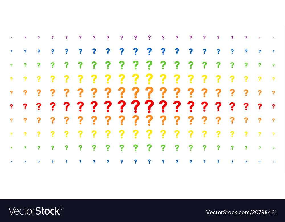 Question spectral halftone pattern vector image Question spectral halftone pattern