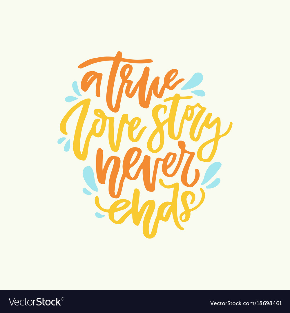 Romantic handdrawn lettering