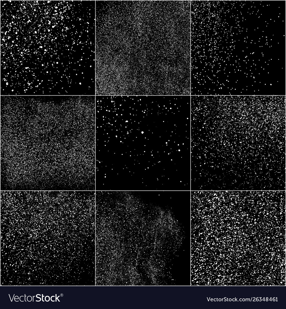 Set white grainy texture Royalty Free Vector Image