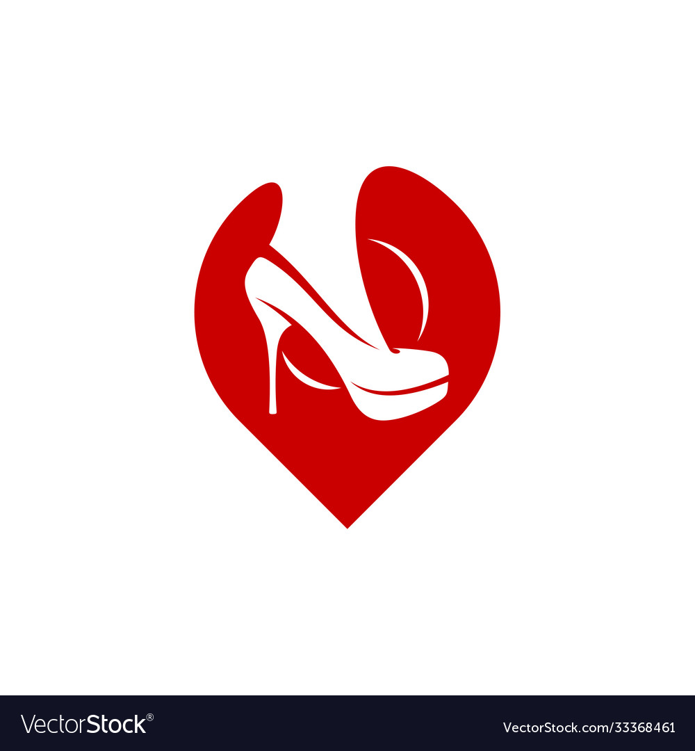 Shoes point logo design concept template icon Vector Image