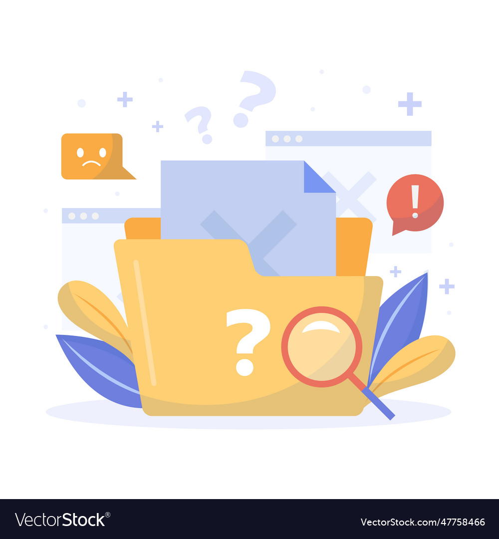 Flat design no data error Vector Image Flat design no data error