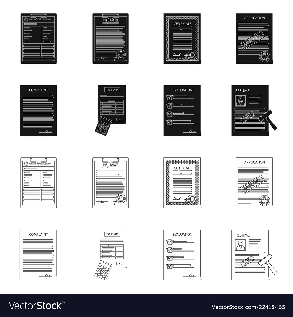 Form and document symbol vector image Form and document symbol