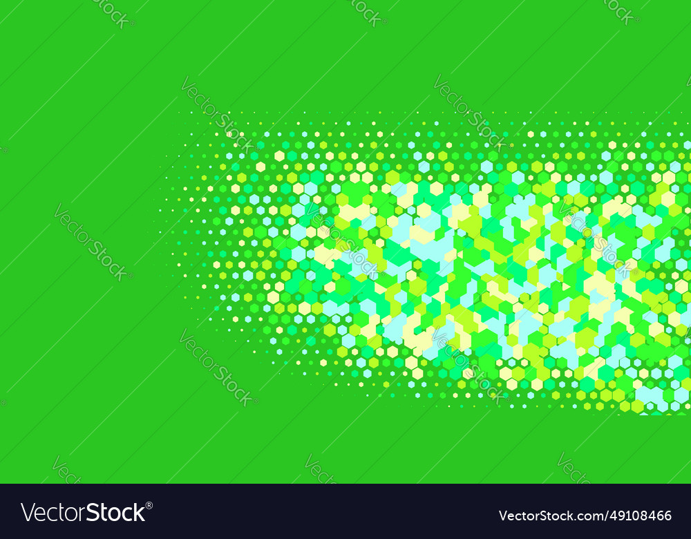 Geometric multi size hexagon with color