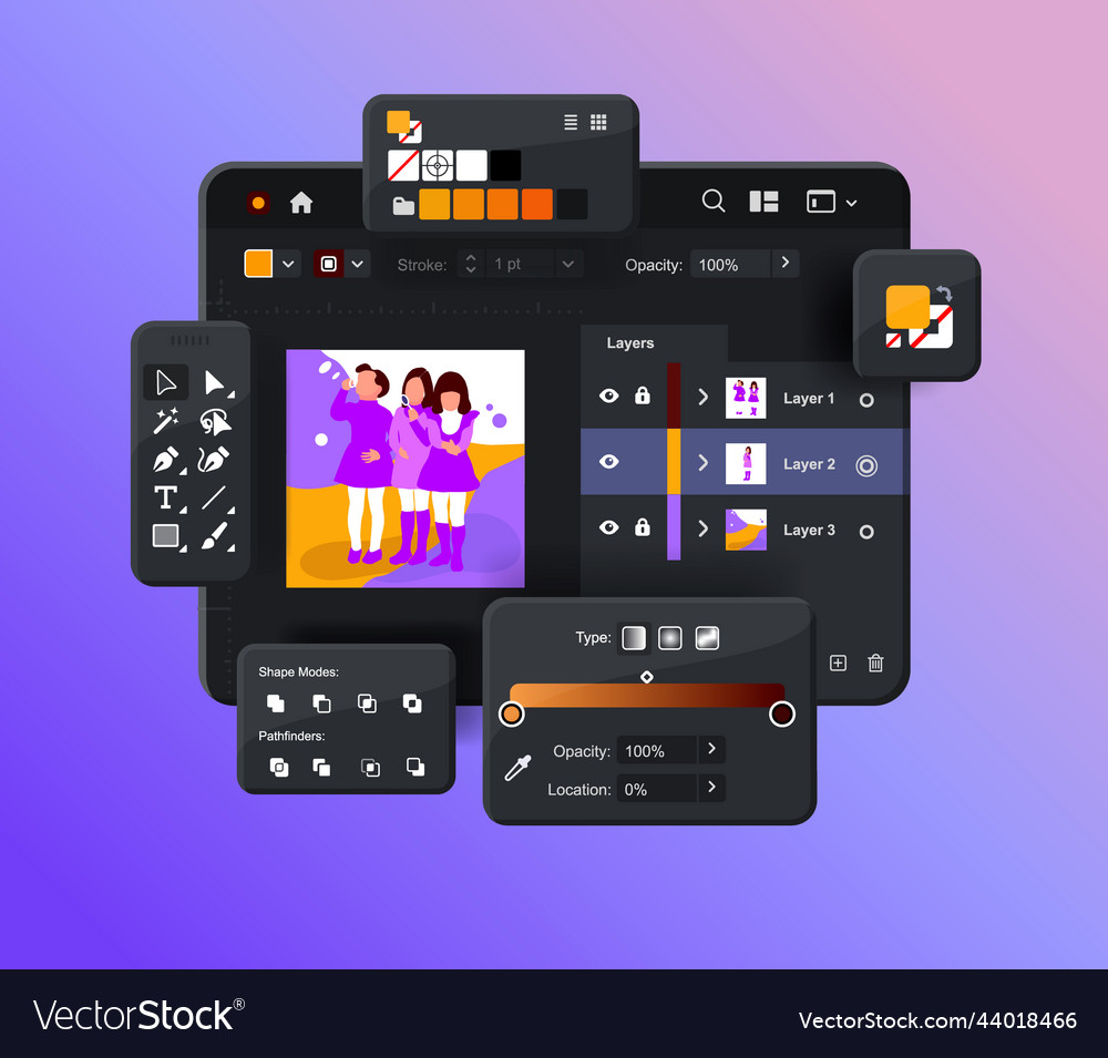 Graphics editor and design program