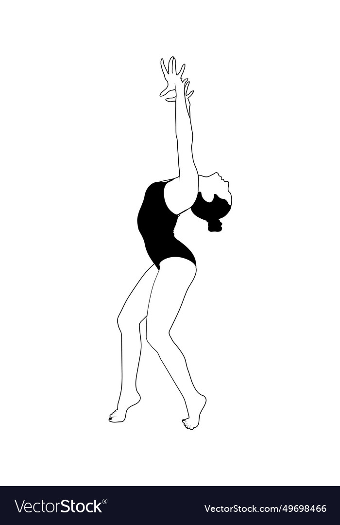 Gymnastics girl sport body Royalty Free Vector Image