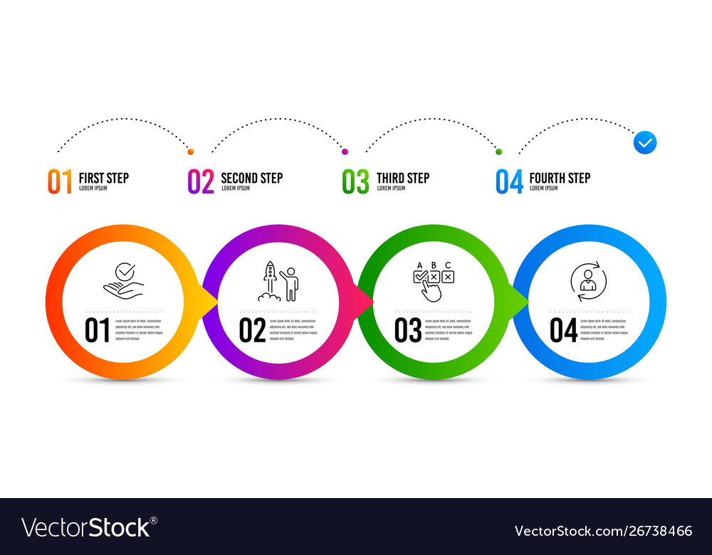 Launch project correct checkbox and approved vector image Launch project correct checkbox and approved