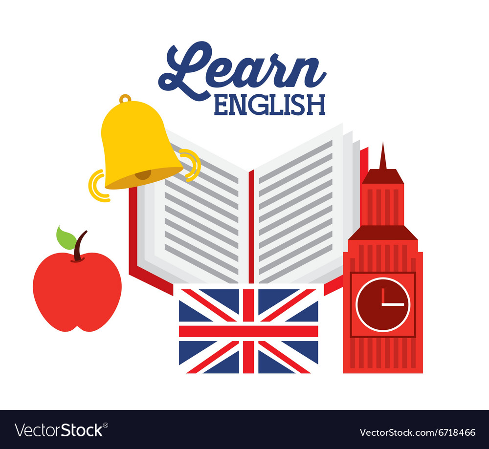 Learn English Design Royalty Free Vector Image