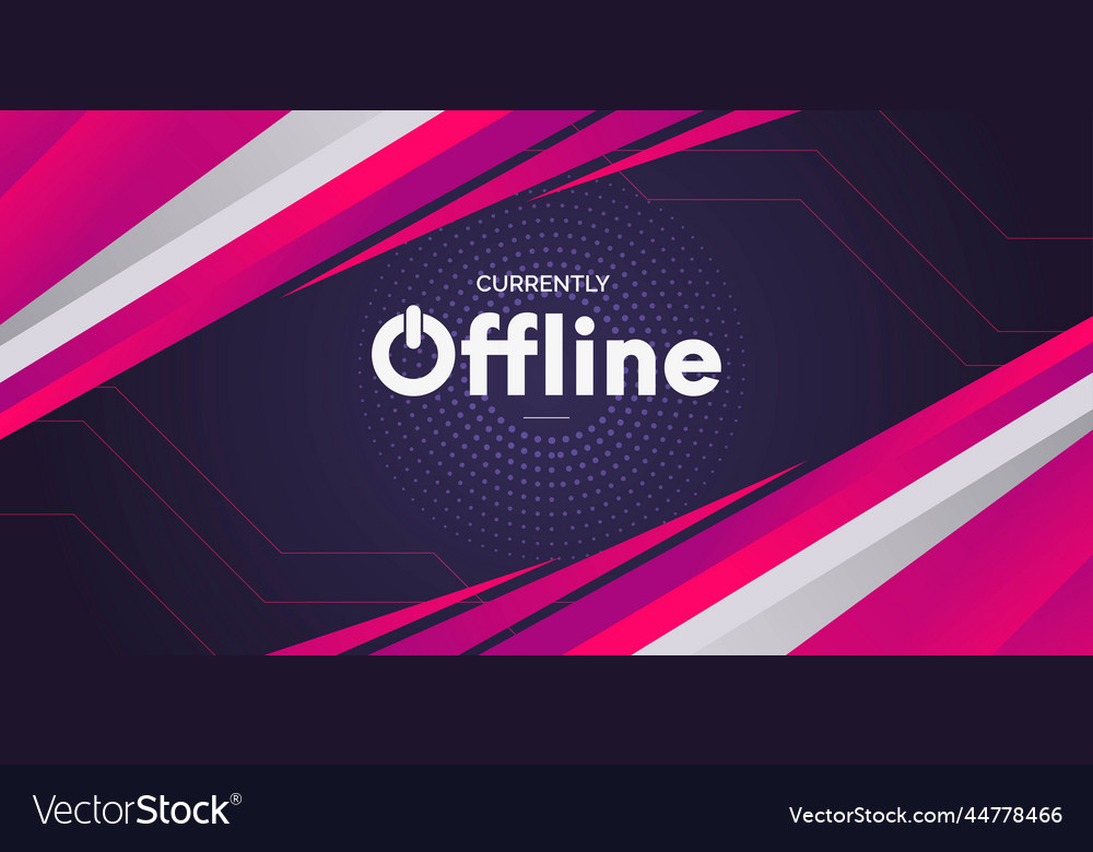 Offline twitch with abstract shapes design