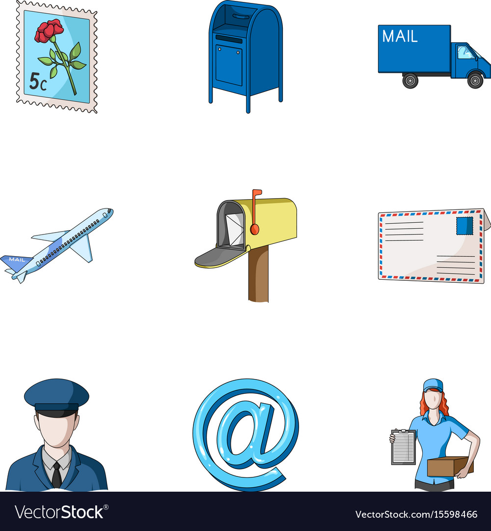 Postman envelope mail box and other attributes