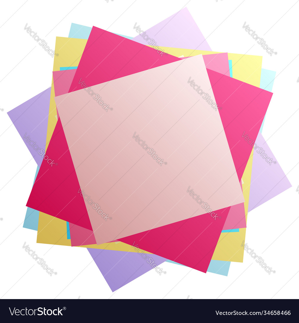 Random rotated overlapping chaotic squares Vector Image Random rotated overlapping chaotic squares