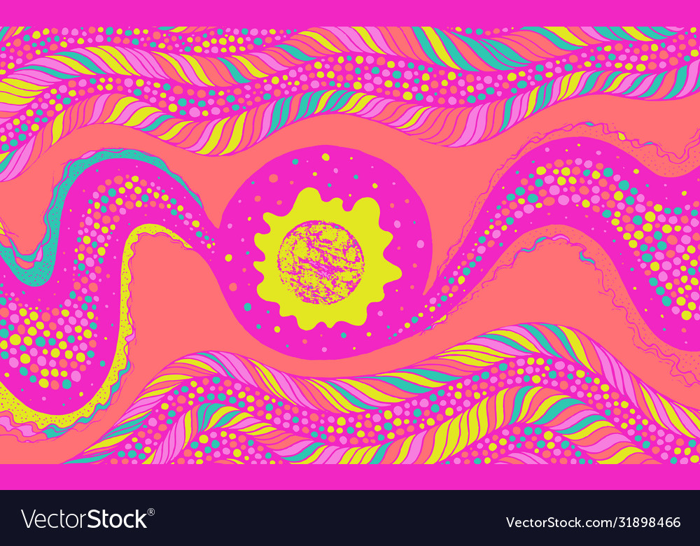Retrowave Zendoodle Pattern