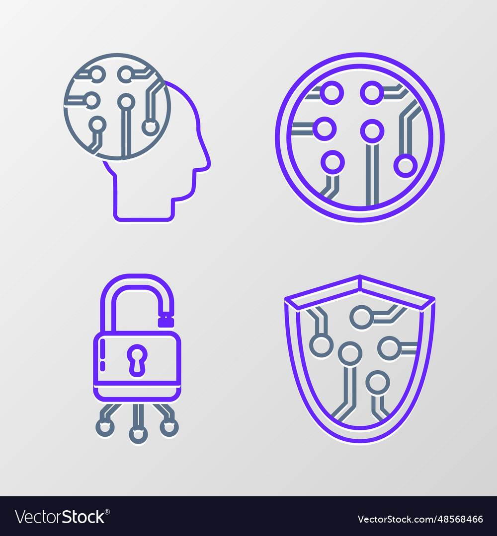 Set line cyber security lock on digital circuit