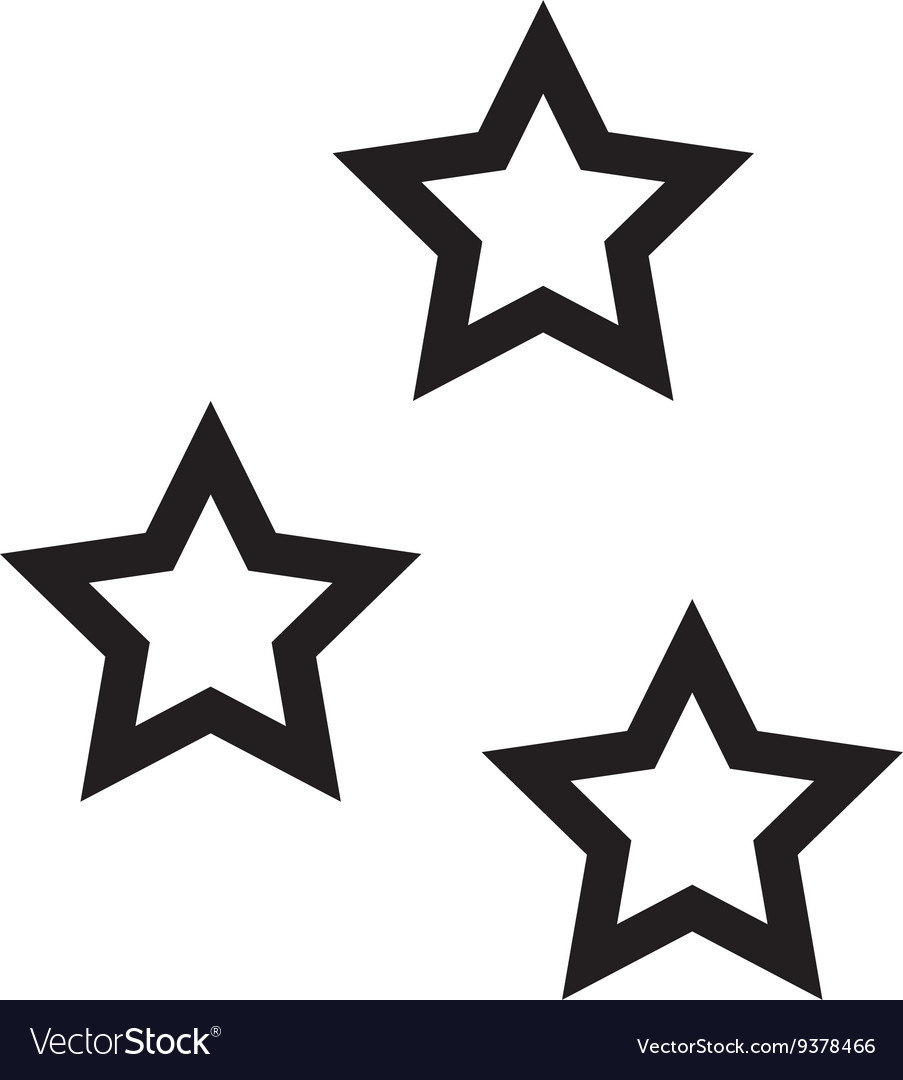 Star shape design isolated figure of five points