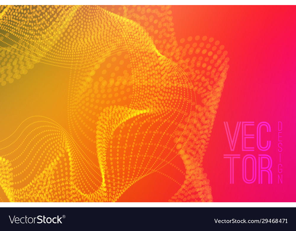 Abstract background with dynamic particle waves