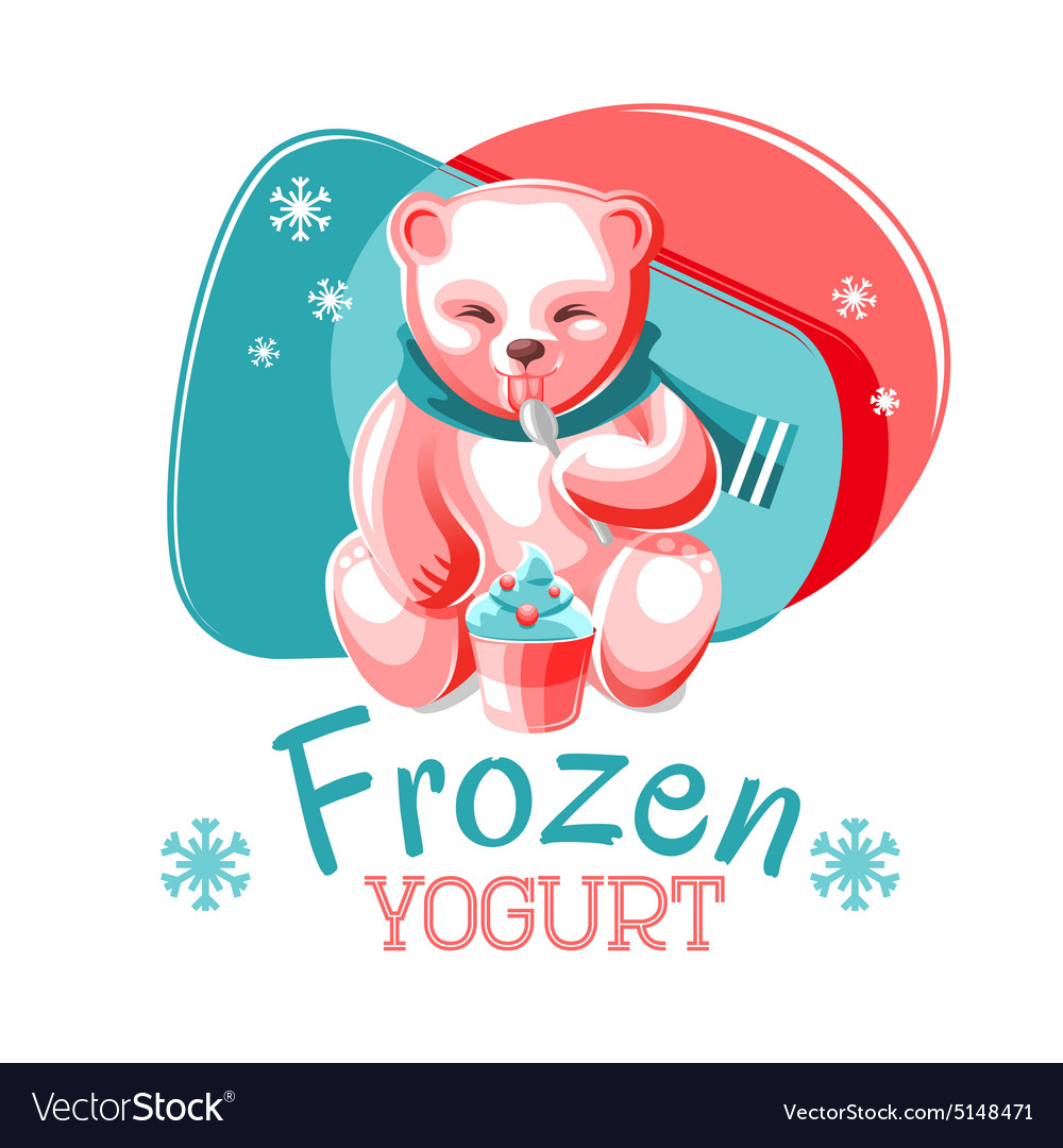Bear Eating Frozen Yogurt Royalty Free Vector Image bear-eating-frozen-yogurt-royalty-free-vector-image