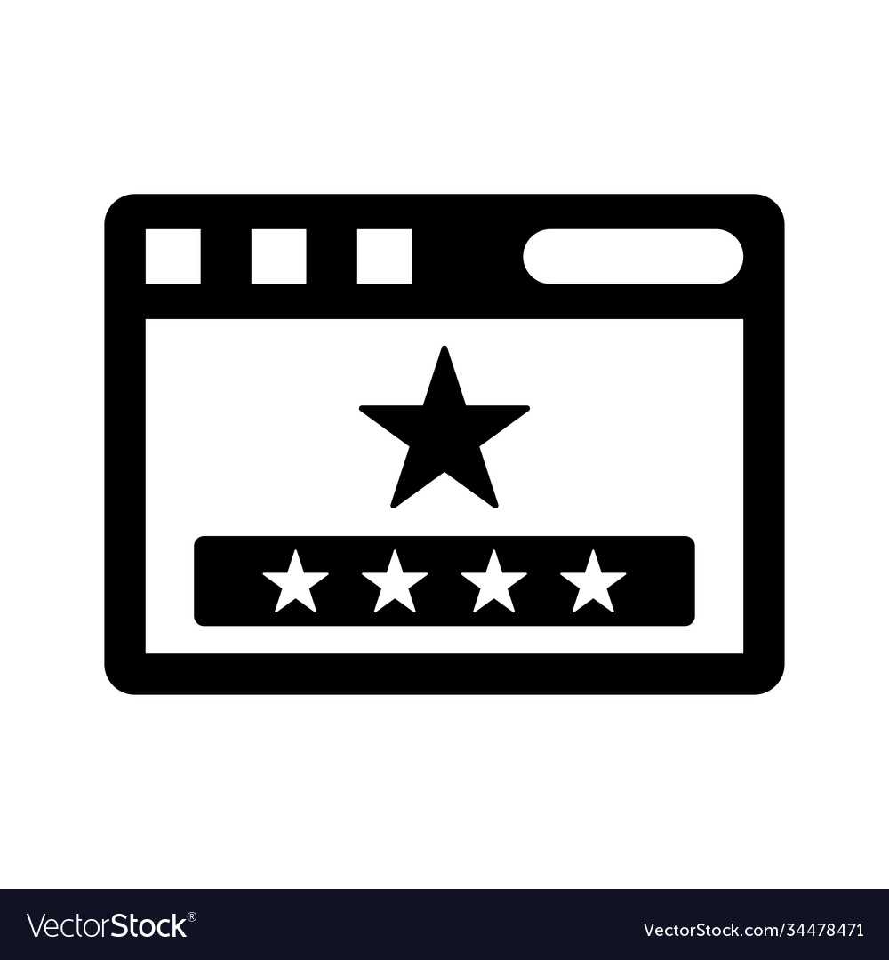 Browser star web page icon black version