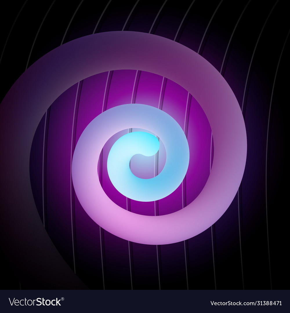 Creative fluid curl element vector image Creative fluid curl element