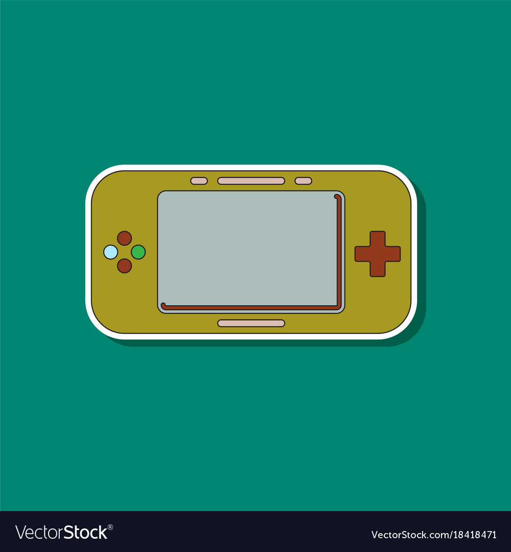 Flat icon on background game console