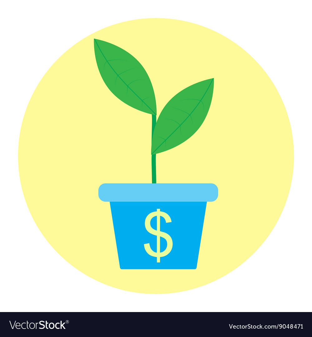 Growth money icon Royalty Free Vector Image - VectorStock