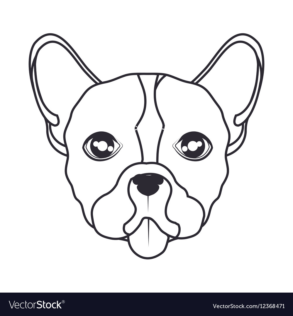 Simple Cute Dog Face Drawing ~ Drawing