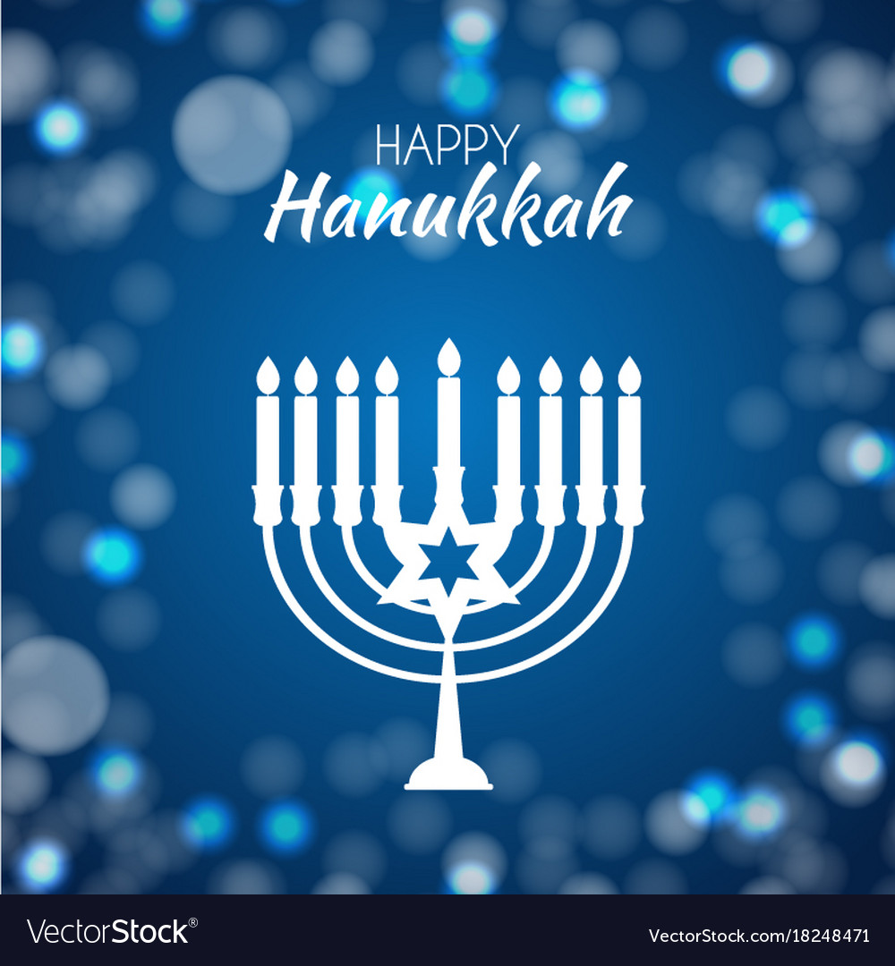 Happy hanukkah jewish holiday background Vector Image