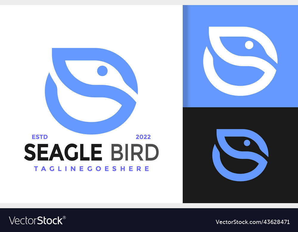 Buchstaben Vogel Adler Logo Design Marke Identität