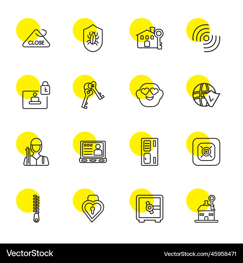 Lock icons Royalty Free Vector Image - VectorStock