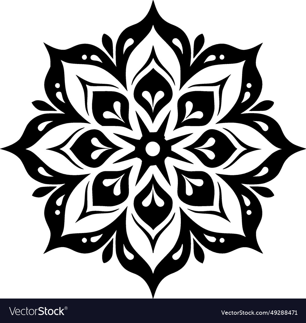 Mandala - minimalist and flat logo