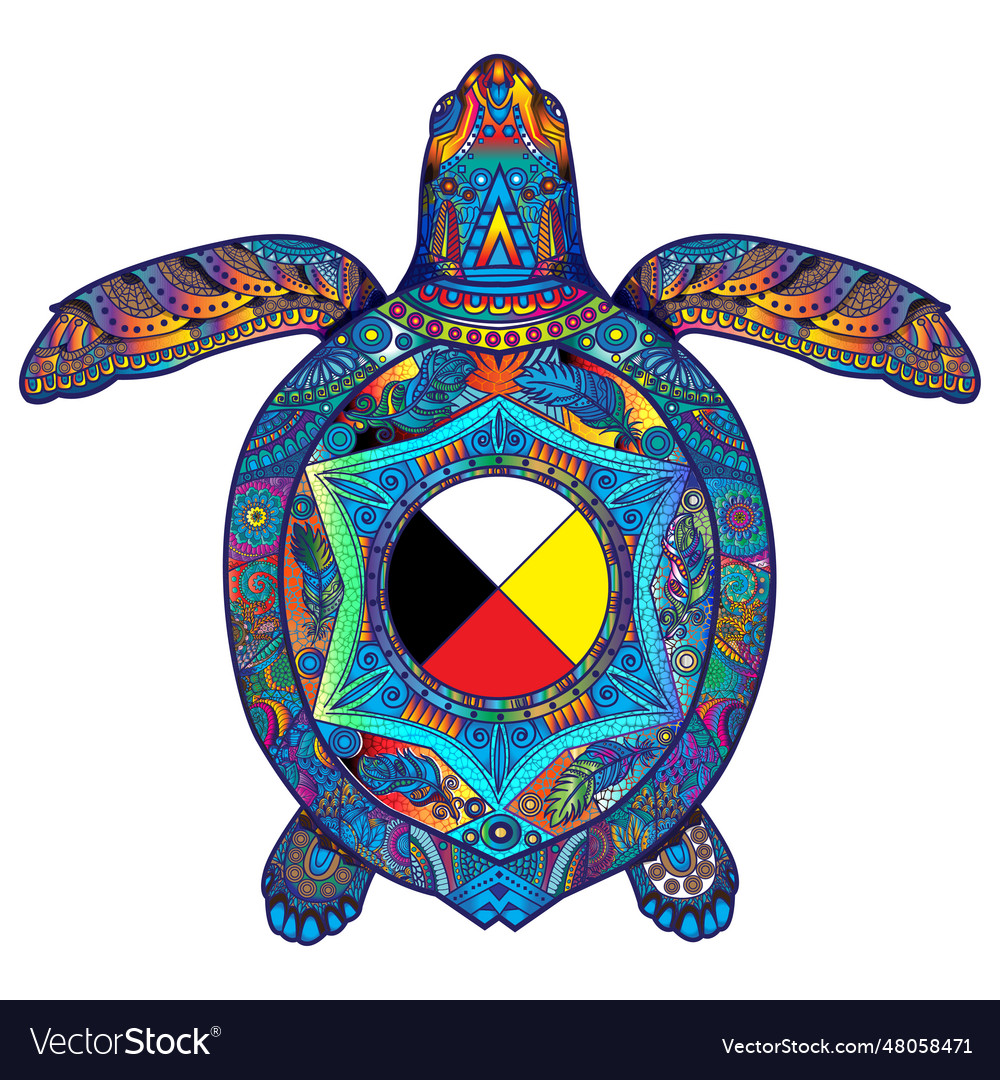 Mandala turtle Royalty Free Vector Image - VectorStock