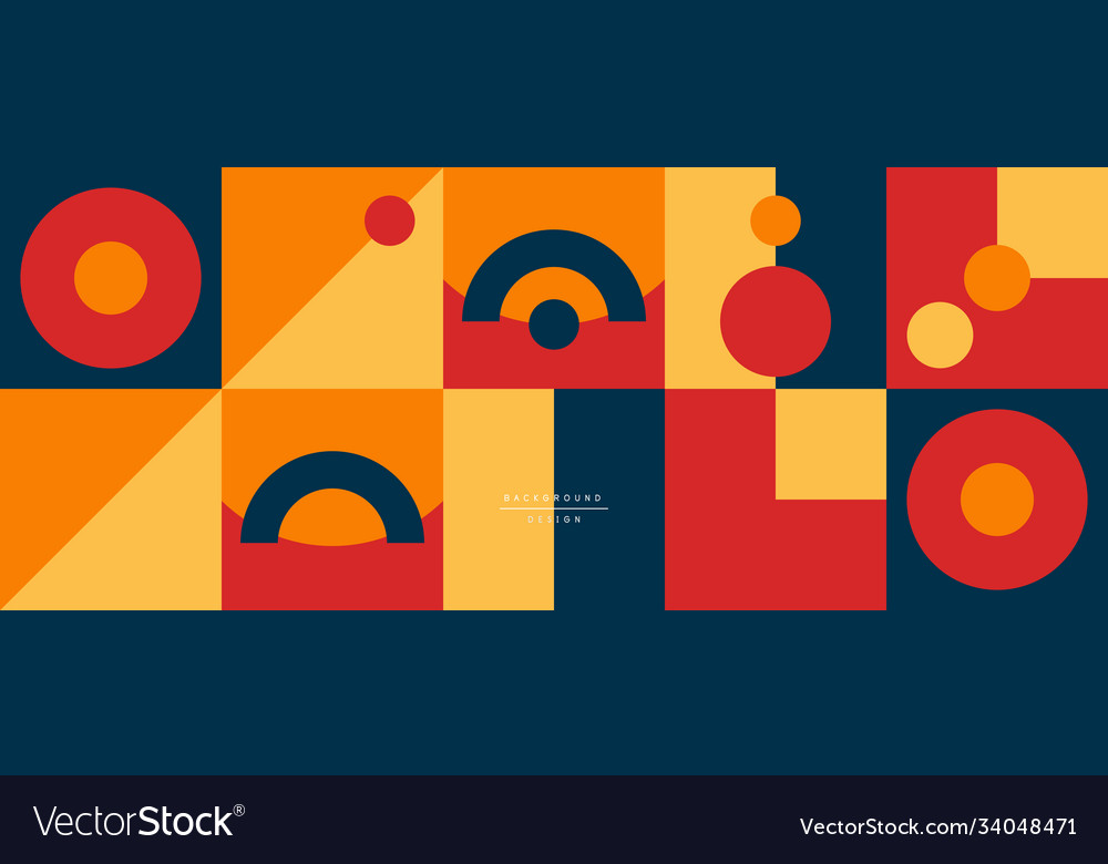 Neo memphis geometric pattern with circles Vector Image Neo memphis geometric pattern with circles