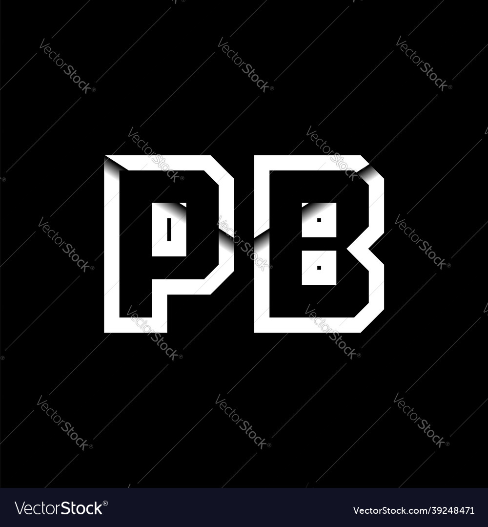 Pb monogram envelope shape style