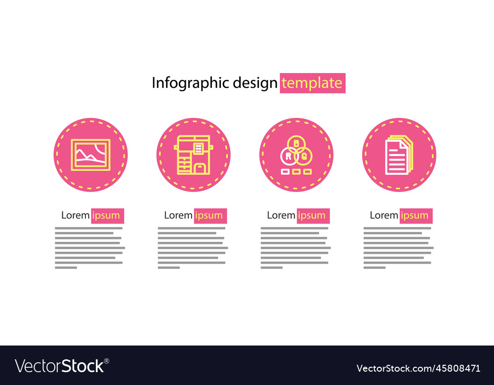 Set line rgb color mixing file document copy Vector Image Set line rgb color mixing file document copy