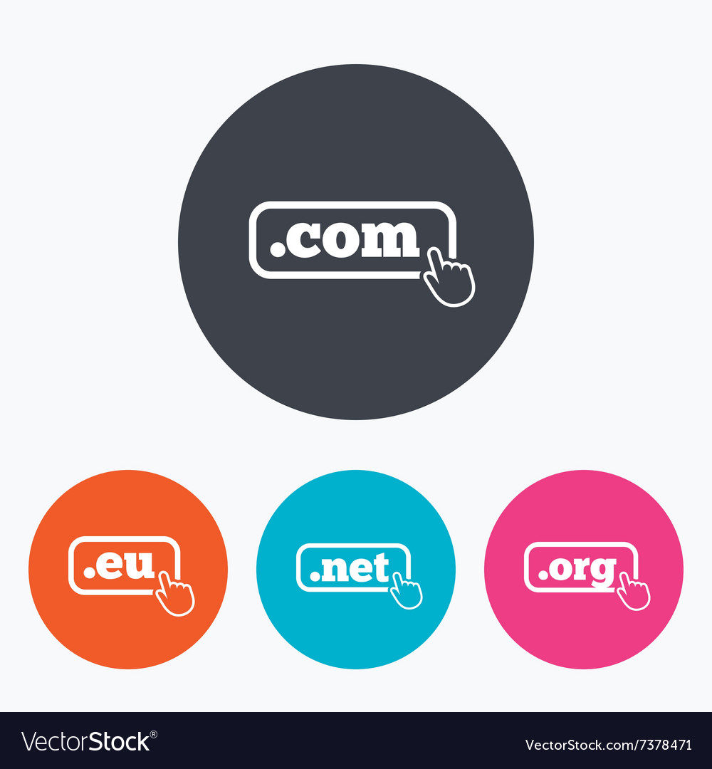 Top-level domains signs com eu net and org