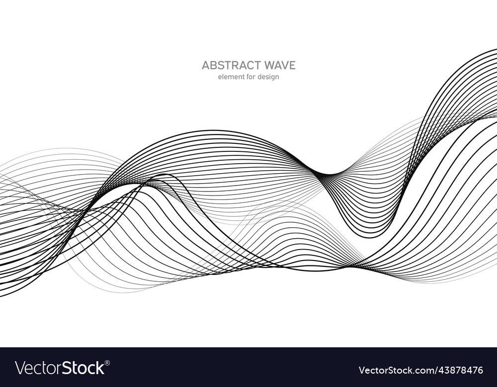 Abstract wave element for design digital