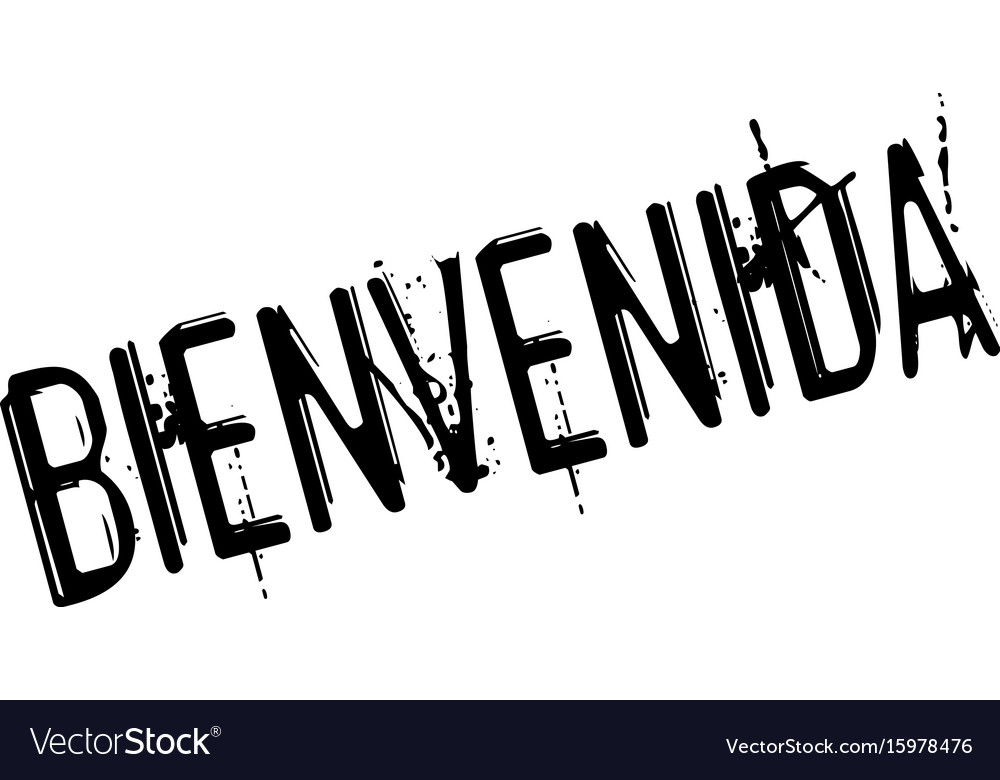 Bienvenida calligraphy spanish translation Vector Image