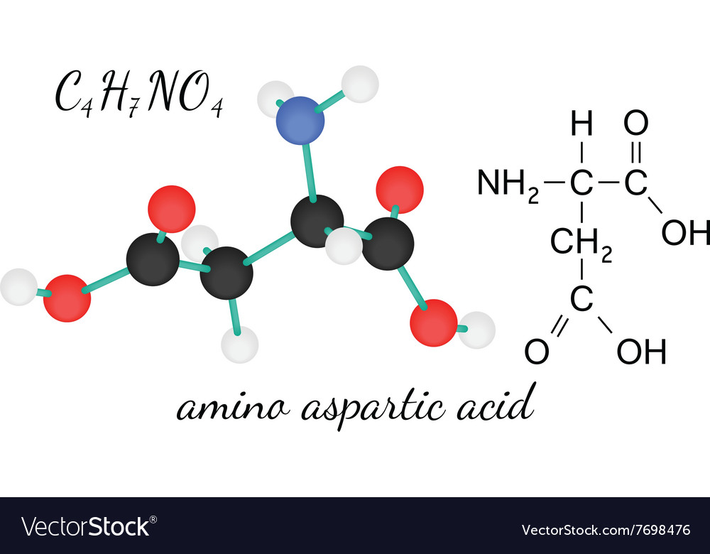 C4h7no4 Asparaginsäure-Aminomolekül