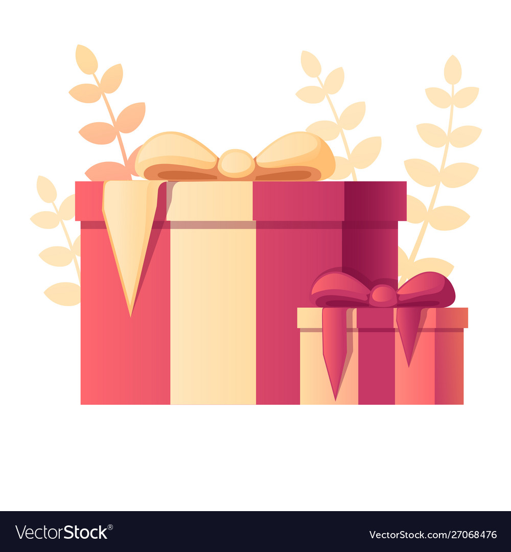 Gift box with abstract soft color pattern