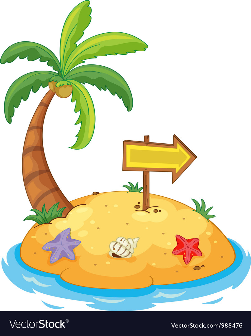 Island paradise Royalty Free Vector Image - VectorStock