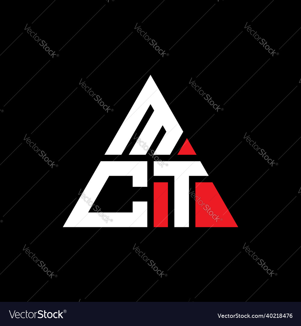 Mct triangle letter logo design Royalty Free Vector Image