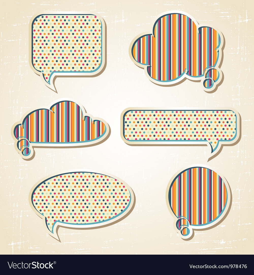 Pattern speech bubbles dialog set