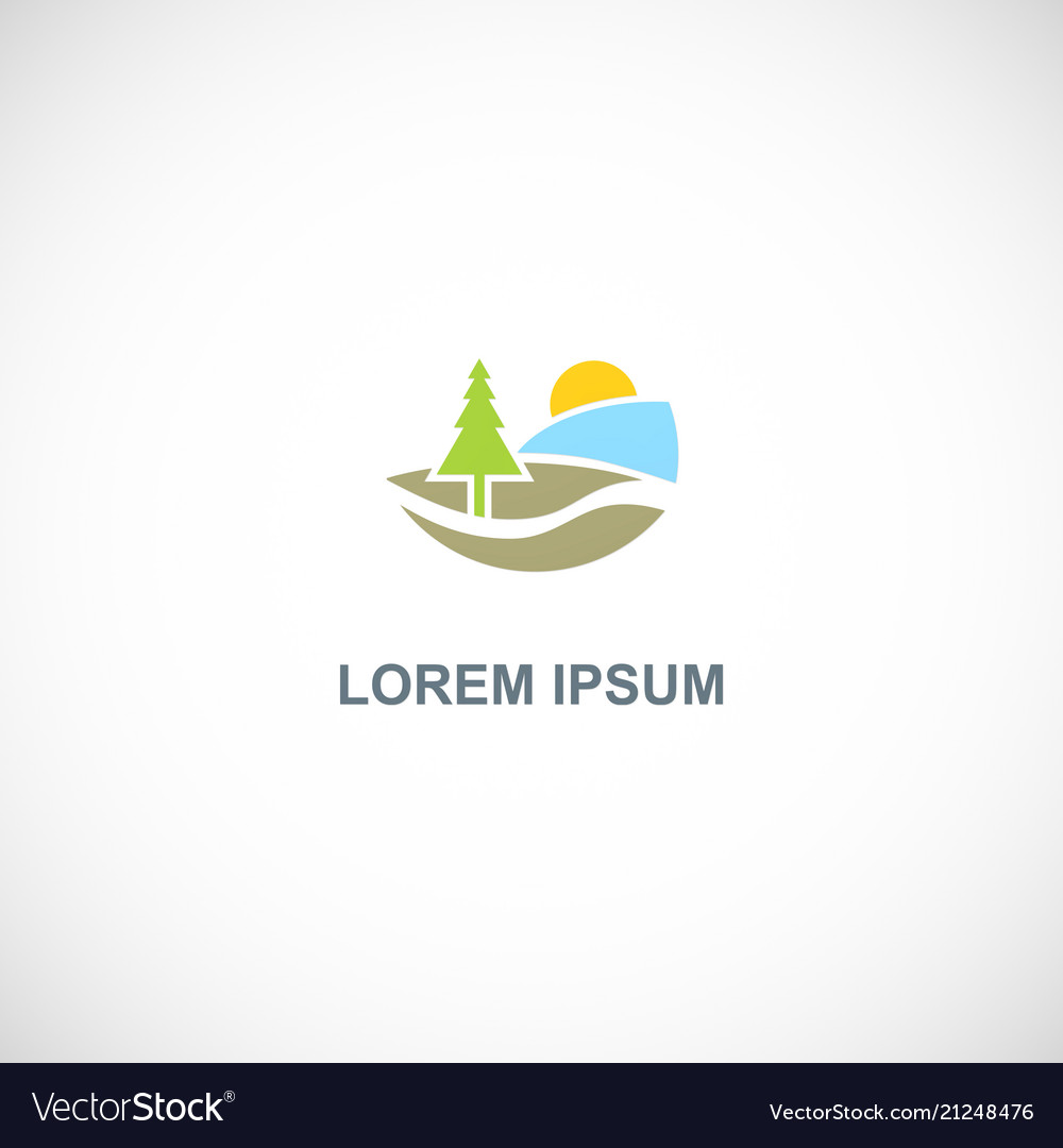 Pine tree nature logo Royalty Free Vector Image