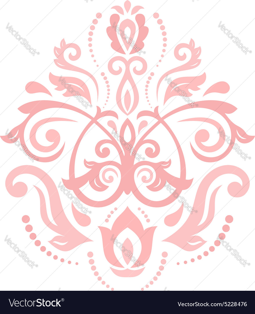 Pink Floral Oriental Pattern